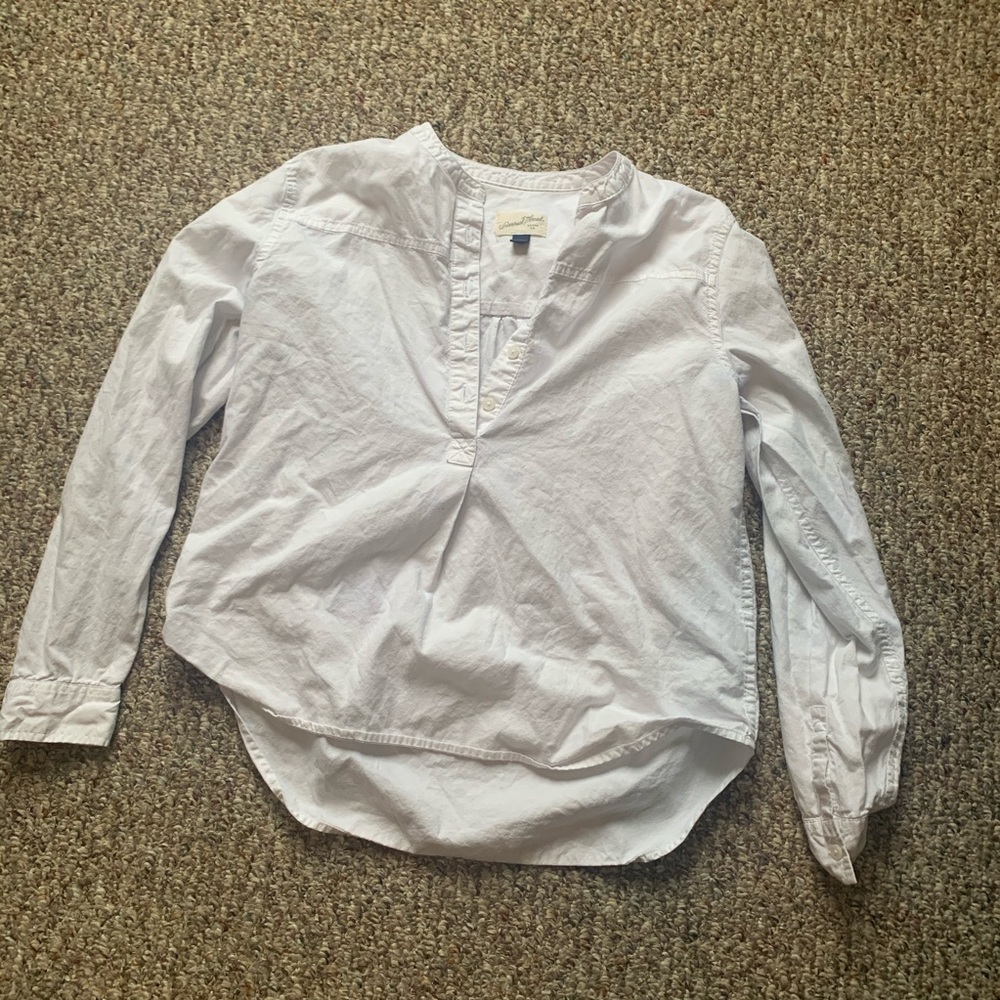 Universal Thread White Long Sleeve Button Tunic